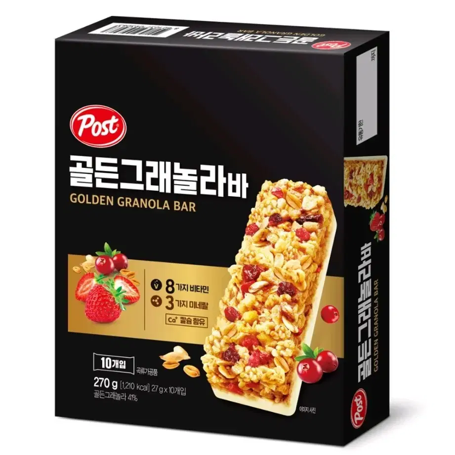 [무료배송] 포스트 골든 그래놀라 밀크바 27g 10개입 8000원